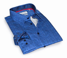 Load image into Gallery viewer, Charles ty  Button-Up  Shirt With Contrast Details // Blue // Contemporary Fit (Regular) - final sale

