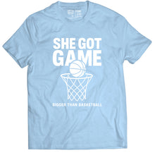 Load image into Gallery viewer, She Got Game - T-Shirt - Light Blue
