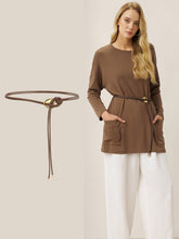 Load image into Gallery viewer, Recycled Leather Belt Versatile Styling Waist Accessory AURELIA
