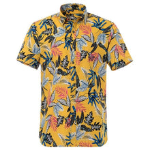Load image into Gallery viewer, Lemon Palm Hawaiian Cotton Short Sleeve Shirt
