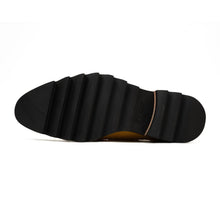 Load image into Gallery viewer, Lemon Yellow Cow Suede Monk Strap Shoes
