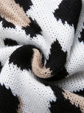 Load image into Gallery viewer, Leopard Print V-Neck Fringe Cropped Sweater | NCS
