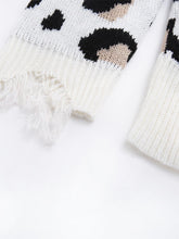 Load image into Gallery viewer, Leopard Print V-Neck Fringe Cropped Sweater | NCS
