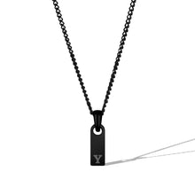 Load image into Gallery viewer, Initial Tag Necklace - Stealth
