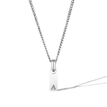 Load image into Gallery viewer, Initial Tag Necklace - Silver
