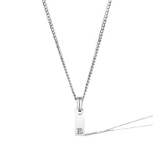 Load image into Gallery viewer, Initial Tag Necklace - Silver
