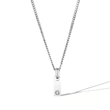 Load image into Gallery viewer, Initial Tag Necklace - Silver
