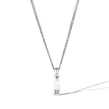 Load image into Gallery viewer, Initial Tag Necklace - Silver
