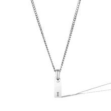 Load image into Gallery viewer, Initial Tag Necklace - Silver
