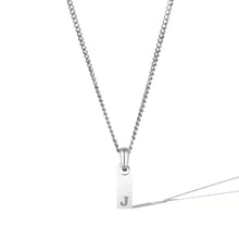 Load image into Gallery viewer, Initial Tag Necklace - Silver
