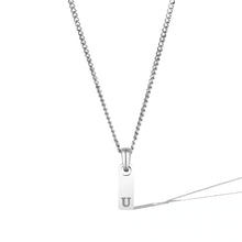 Load image into Gallery viewer, Initial Tag Necklace - Silver
