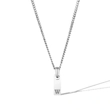 Load image into Gallery viewer, Initial Tag Necklace - Silver
