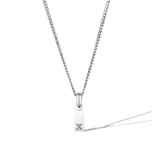 Load image into Gallery viewer, Initial Tag Necklace - Silver
