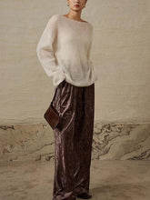 Load image into Gallery viewer, Lightweight Mohair Sheer Long-Sleeve Loose Knit Sweater | NCS
