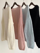 Load image into Gallery viewer, Lightweight Mohair Sheer Long-Sleeve Loose Knit Sweater | NCS

