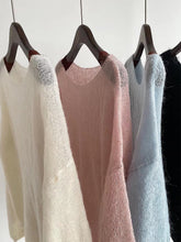 Load image into Gallery viewer, Lightweight Mohair Sheer Long-Sleeve Loose Knit Sweater | NCS
