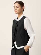 Load image into Gallery viewer, Linen-Lyocell Panel Layered Vest ODELIA
