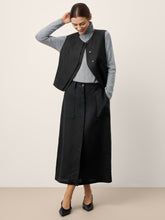 Load image into Gallery viewer, Linen-Lyocell Panel Layered Vest ODELIA
