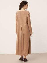 Load image into Gallery viewer, Linen Cotton Colorblock Trim Pocket Maxi Dress CLEMENTINE
