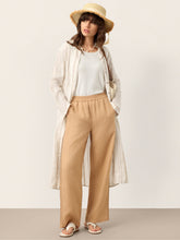 Load image into Gallery viewer, Linen Striped Tab-Sleeve Bohemia Shirt Dress BLYTHE
