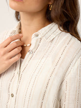 Load image into Gallery viewer, Linen Striped Tab-Sleeve Bohemia Shirt Dress BLYTHE
