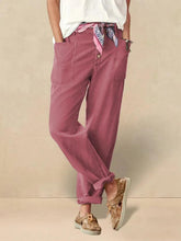 Load image into Gallery viewer, Linen Simple Button Fly Trousers HEIDI
