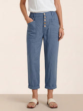Load image into Gallery viewer, Linen Simple Button Fly Trousers HEIDI
