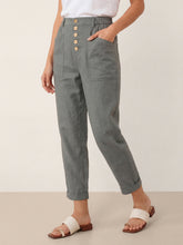 Load image into Gallery viewer, Linen Simple Button Fly Trousers HEIDI
