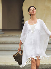 Load image into Gallery viewer, Linen V-Neck Cover-Up and Slip Dress Set CASS
