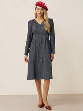 Load image into Gallery viewer, Linen Denim Texture Jacket Dress HANNAH
