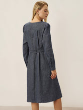 Load image into Gallery viewer, Linen Denim Texture Jacket Dress HANNAH
