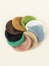 Load image into Gallery viewer, Linen Knit Beret Hat for Women Lightweight Breathable Summer Artist Cap
