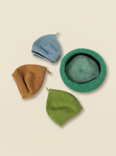 Load image into Gallery viewer, Linen Knit Beret Hat for Women Lightweight Breathable Summer Artist Cap
