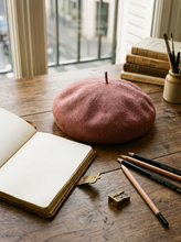 Load image into Gallery viewer, Linen Knit Beret Hat for Women Lightweight Breathable Summer Artist Cap
