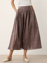 Load image into Gallery viewer, Linen Textured Pleated Waist Skirt ROSAMUND

