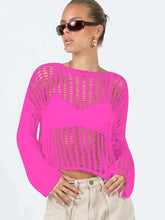 Load image into Gallery viewer, Long Sleeve Hollow Knit Mesh Top for Women - Summer | NCS
