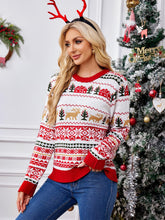 Load image into Gallery viewer, Loose Reindeer Embroidered Ugly Christmas Sweater | NCS
