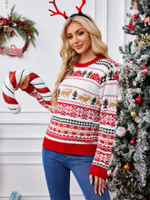 Load image into Gallery viewer, Loose Reindeer Embroidered Ugly Christmas Sweater | NCS
