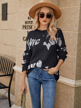 Load image into Gallery viewer, Love Letter Jacquard Simple Plus Size Valentine's Day Sweater | NCS
