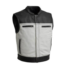 Load image into Gallery viewer, Two Tone Lowrider Perforated Men's Leather Vest
