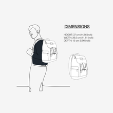 Load image into Gallery viewer, Luxury Vegan Backpack ZEBRA GOLD EDGE – BYMANYC ® New York
