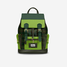 Load image into Gallery viewer, Luxury Vegan Backpack TARTAN GREEN EDGE – BYMANYC ® New York
