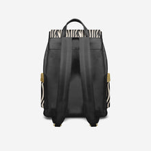 Load image into Gallery viewer, Luxury Vegan Backpack ZEBRA GOLD EDGE – BYMANYC ® New York
