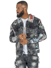 Load image into Gallery viewer, M1014 Mohadi Denim Jacket - Black
