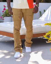Load image into Gallery viewer, M1633 Colton 34” Stack Nylon/Spandex  Sweat Pants - Mocha
