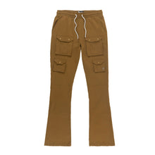 Load image into Gallery viewer, M1633 Colton 34” Stack Nylon/Spandex  Sweat Pants - Mocha
