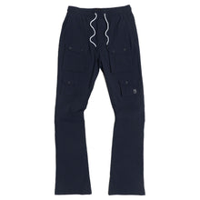 Load image into Gallery viewer, M1633 Colton 34” Stack Nylon/Spandex  Sweat Pants - Navy
