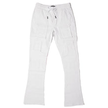 Load image into Gallery viewer, M1633 Colton 34” Stack  Nylon/Spandex  Sweat Pants - White
