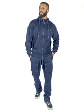 Load image into Gallery viewer, M5335 Essential Fleece Zip Up Hoodie - Navy
