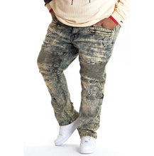 Load image into Gallery viewer, M1779 Makobi Biker Jeans with Rip Damages - Vintage
